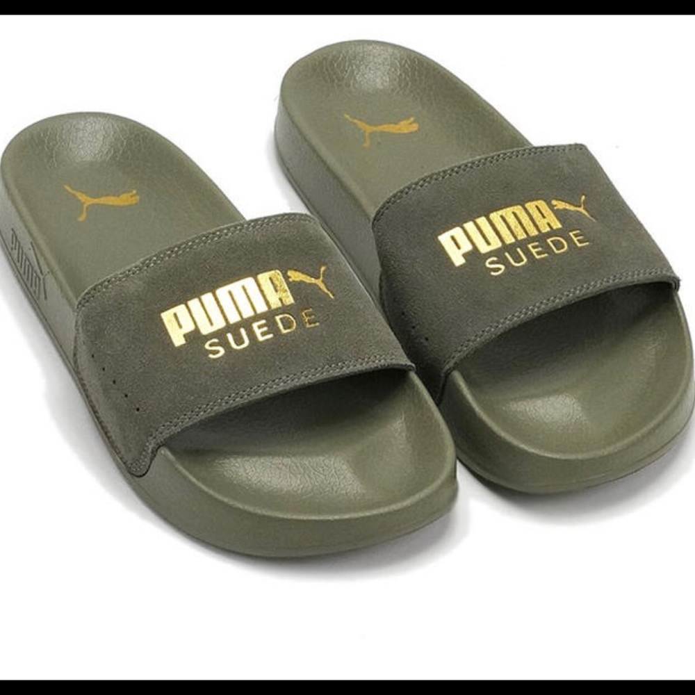 Puma Leadcat suede slides New